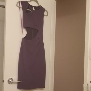 Plum purple sexy BCBG cutouts dress